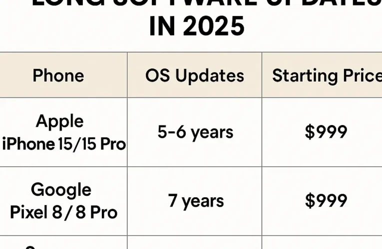 Best Phones with Long Software Updates in 2025 (Android & iOS Picks)