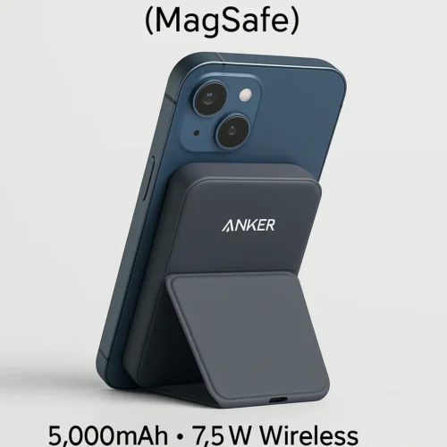 Anker 622 MagGo MagSafe power bank for iPhone with foldable stand and 5,000mAh capacity