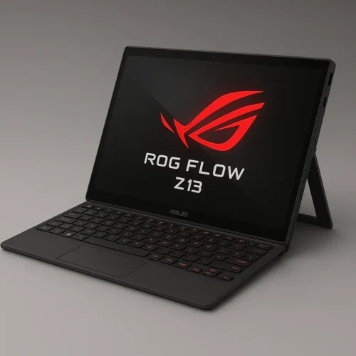ASUS ROG Flow Z13 (2025) 2-in-1 gaming tablet with detachable keyboard and kickstand