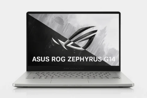 ASUS ROG Zephyrus G14 2025 white edition with bold branding