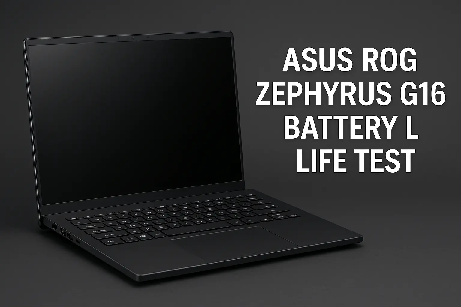 ASUS ROG Zephyrus G16 laptop for battery life test in 2025