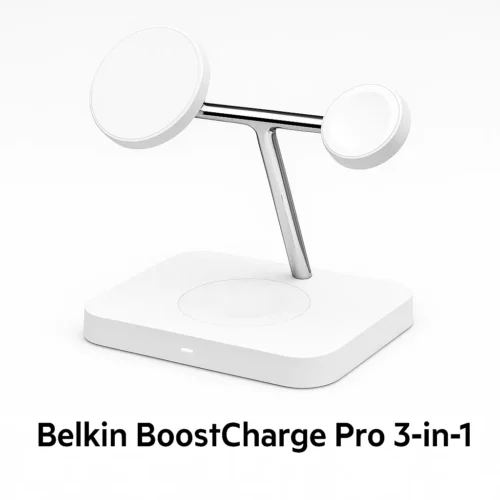 Belkin BoostCharge Pro 3-in-1 MagSafe wireless charging station for iPhone, Apple Watch, and AirPods