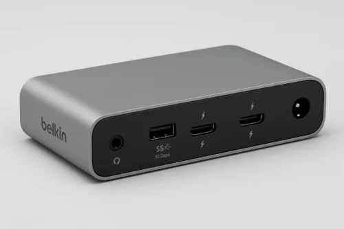 Belkin Connect Pro Thunderbolt 4 Dock with Dual USB-C Ports and Sleek Aluminum Design