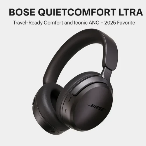 Bose QuietComfort Ultra over-ear noise-canceling headphones for travel and work in 2025