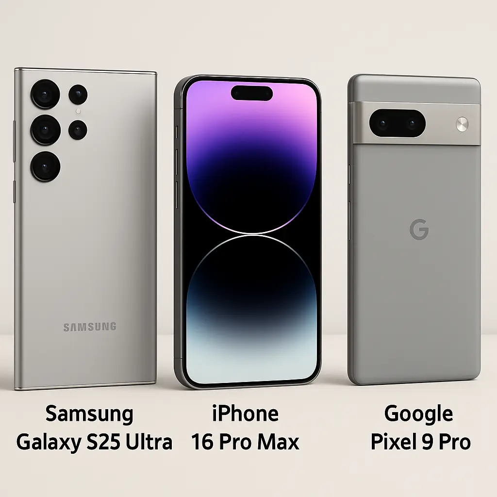 comparation samsung vs iphone vs google