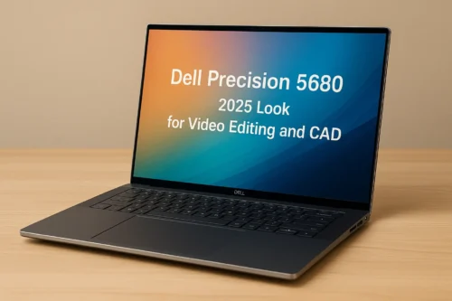 Dell Precision 5680 2025 side view showing 16-inch display and keyboard