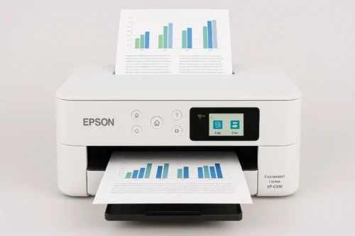 Epson Expression Home XP-4200 all-in-one printer printing colorful charts