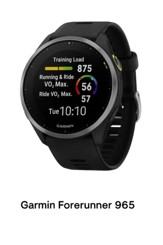 Garmin Forerunner 965 smartwatch with AMOLED display and fitness tracking features – ideal for running and swimming in 2025