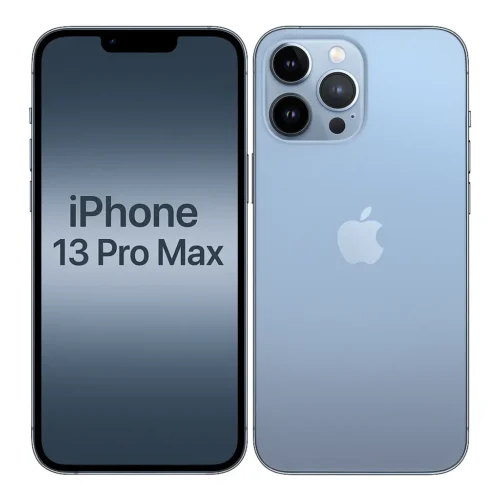Is the iPhone 13 Still Worth Buying in 2025? Here’s the Truth 11 iPhone 13 Pro Max front and back view in Sierra Blue, showing display with text and triple-camera system