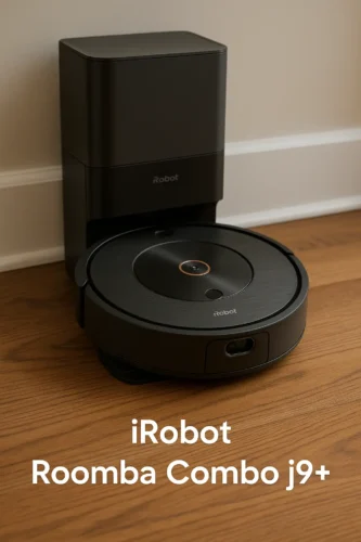 iRobot Roomba Combo j9+ robot vacuum and mop with Clean Base on hardwood floor – 2025