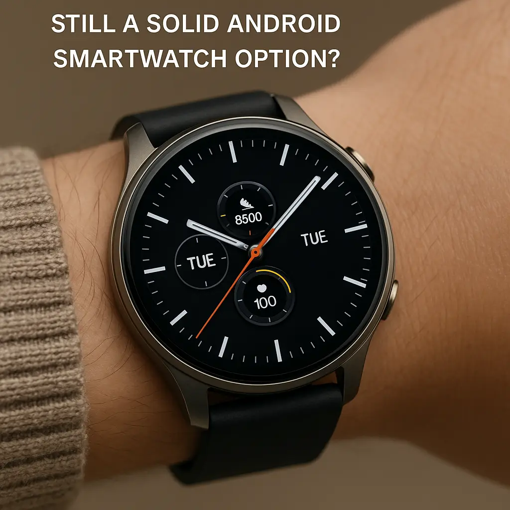 OnePlus Watch 2 smartwatch worn on wrist showing AMOLED display