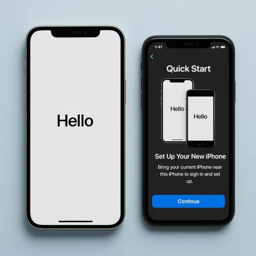 Quick Start setup for new iPhone using old iPhone