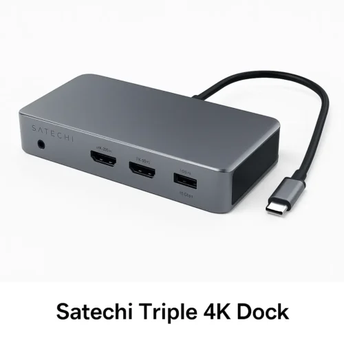 Satechi Triple 4K USB-C Dock with HDMI and USB-A Ports for High-Resolution Displays