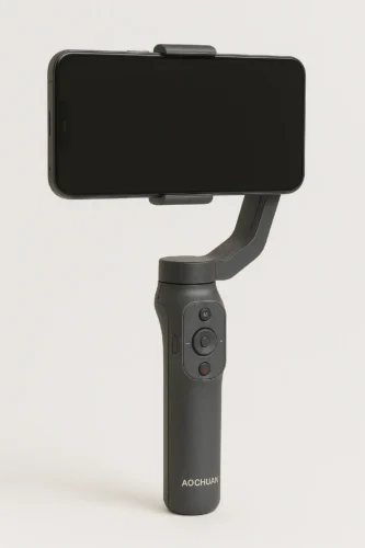 AOCHUAN Smart X Pro smartphone gimbal with ergonomic control buttons – 2025