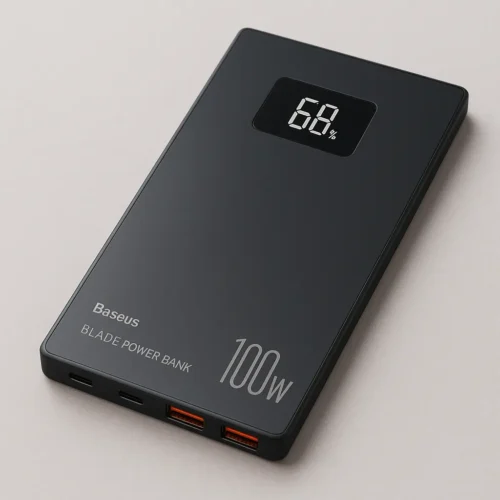 Baseus Blade 100W Power Bank with digital display and USB-C ports