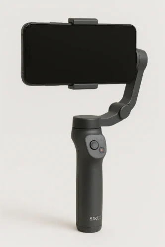 SIRUI Smart Gimbal 01 with smartphone mounted horizontally – 2025